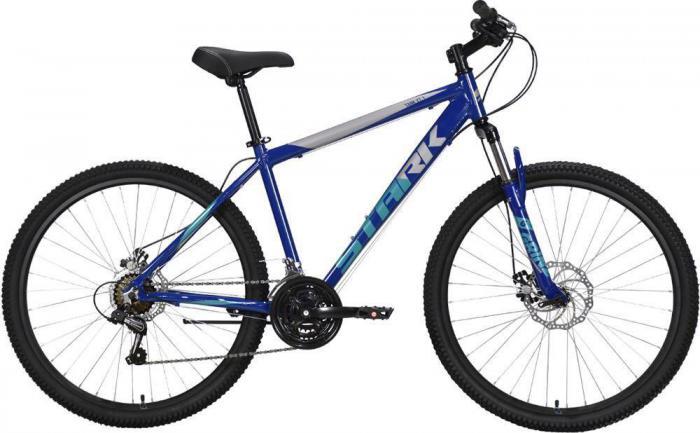 Горный велосипед взрослый скоростной хардтейл мужской алюминиевый 27.5 дюймов STARK Tank 27.1 D синий 18 рама - фото 1 - id-p223415577