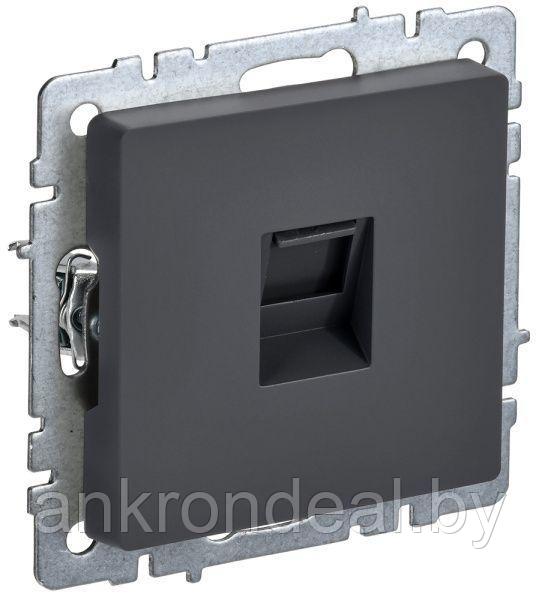 BRITE Розетка компьютерная RJ45 кат.5E РК10-БрГ графит IEK - фото 1 - id-p200581062