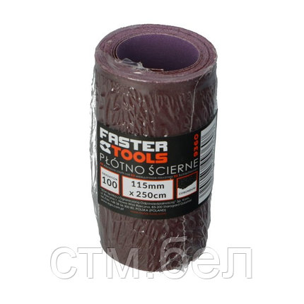 Наждачная бумага FASTER TOOLS ткан.основа 115мм x 2,5м 100, фото 2