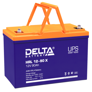 Аккумулятор для ИБП 12В/90Ач Delta HRL 12-90 X срок службы 12 лет - фото 1 - id-p223427033