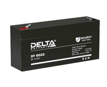 Аккумулятор 6В/3,3Ач для охранно-пожарных систем Delta DT 6033 (125мм) - фото 1 - id-p223426993