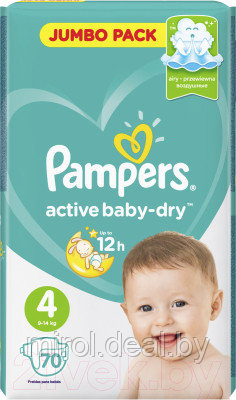 Подгузники детские Pampers Active Baby-Dry 4 Maxi - фото 2 - id-p223432336