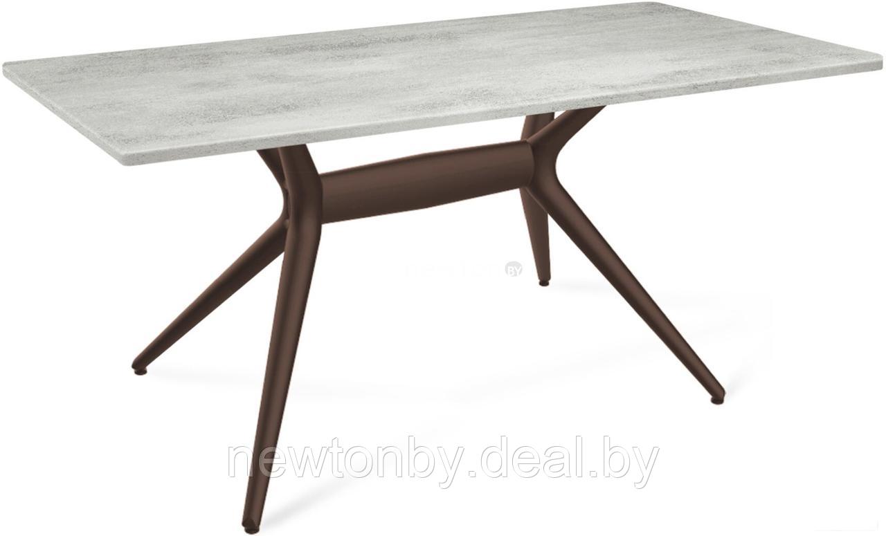 Кухонный стол Sheffilton SHT-TU30-2/TT 120/80 (коричневый/бетон светлый) - фото 1 - id-p223432921