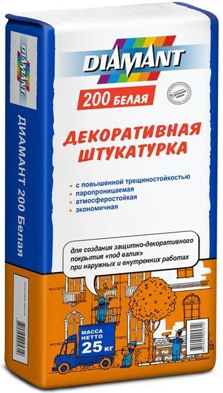 Сухая смесь штукатурная Диамант 200 белая 25кг - фото 1 - id-p33568406