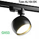 Чёрный трековый светильник AL164 BK цоколь GX53, фото 2