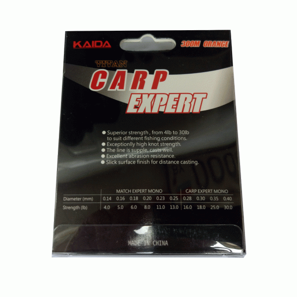 Леска Kaida TITAN CARP EXPERT цвет оражевый 300 M 0,28MM - фото 3 - id-p223154032