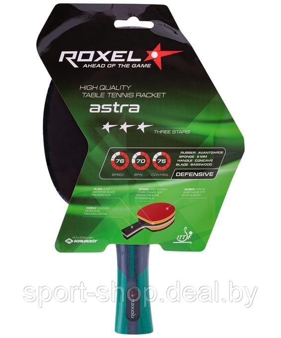 Ракетка для настольного тенниса Roxel 3* Astra, коническая, ракетка для настольного тенниса - фото 1 - id-p223442554