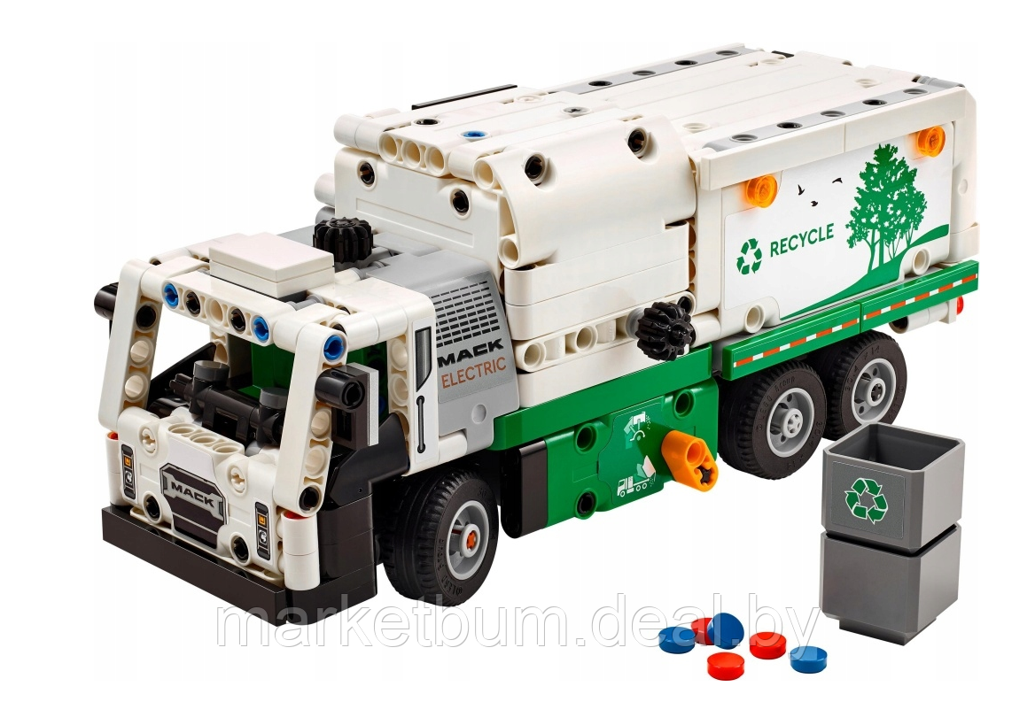 Конструктор LEGO Technic 42167, Электрический мусоровоз Mack LR - фото 6 - id-p223442626