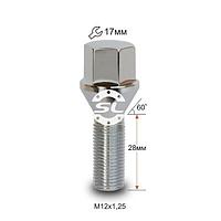 Болт крепления колеса М12*1,25*28 ключ 17