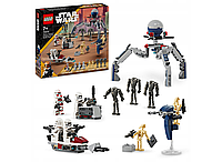 Конструктор LEGO Star Wars 75372, Боевой набор солдат-клонов и дроидов