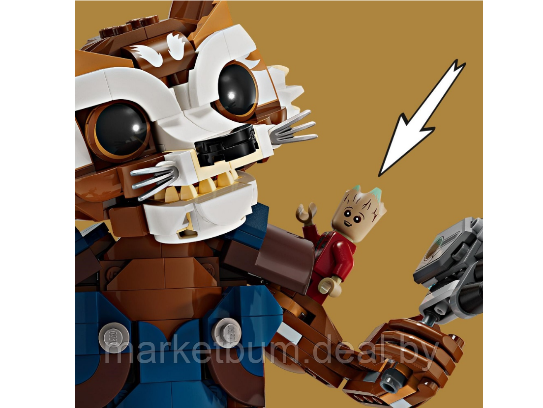 Конструктор LEGO Marvel 76282 Фигурка Ракета и малыш Грут - фото 7 - id-p223462116