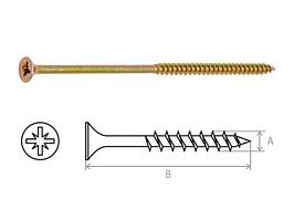 Шуруп универсальный 6.0х160 мм желтый цинк (5 шт в зип-локе) STARFIX
