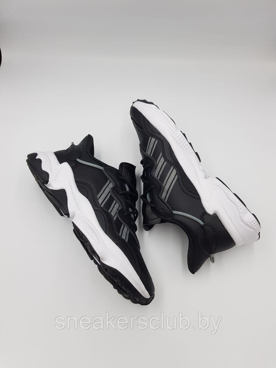 Кроссовки мужские черные Adidas Ozweego / повседневные / весенние - фото 4 - id-p220567139