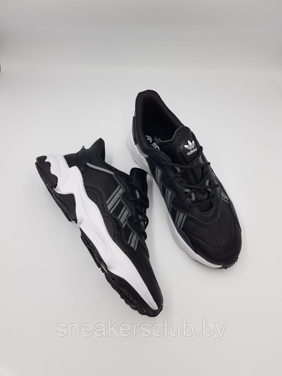 Кроссовки мужские черные Adidas Ozweego / повседневные / весенние - фото 2 - id-p220567139