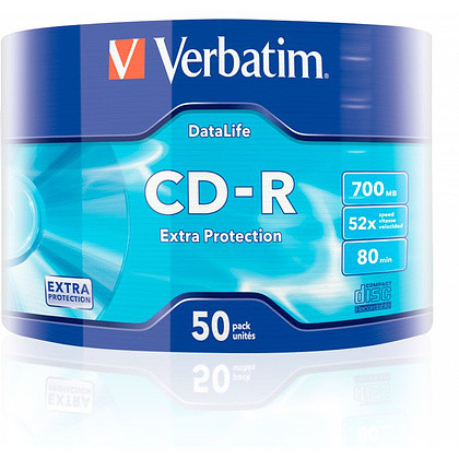 Диск Verbatim "Extra Protection", CD-R, 0.7 Гб, пэт-упаковка, 50 шт. - фото 2 - id-p18926404