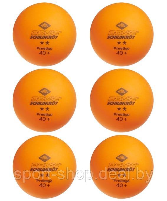 Мяч для настольного тенниса 2* Prestige, оранжевый, 6 шт., коробка, настольный теннис - фото 2 - id-p223468345