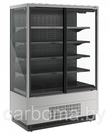 Пристенная холодильная витрина Carboma Cube 2 FC20-07 VV STANDARD X1 1,3-1 (9006-9005) -2...+5