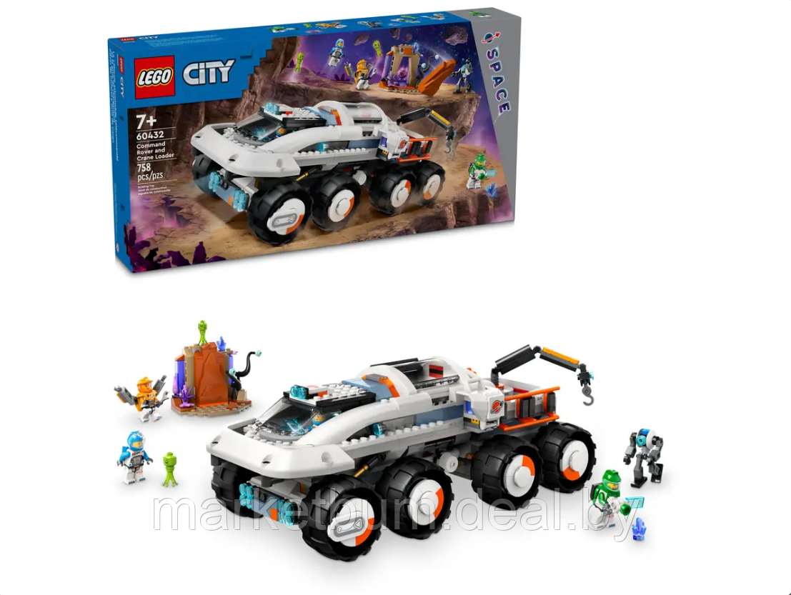 Конструктор LEGO City 60432, Командирская машина с грузовым краном - фото 1 - id-p223467146