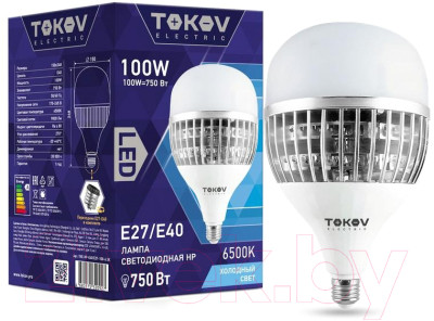 Лампа Tokov Electric 100Вт HP 6500К E40/Е27 176-264В / TKE-HP-E40/E27-100-6.5K - фото 2 - id-p223468615