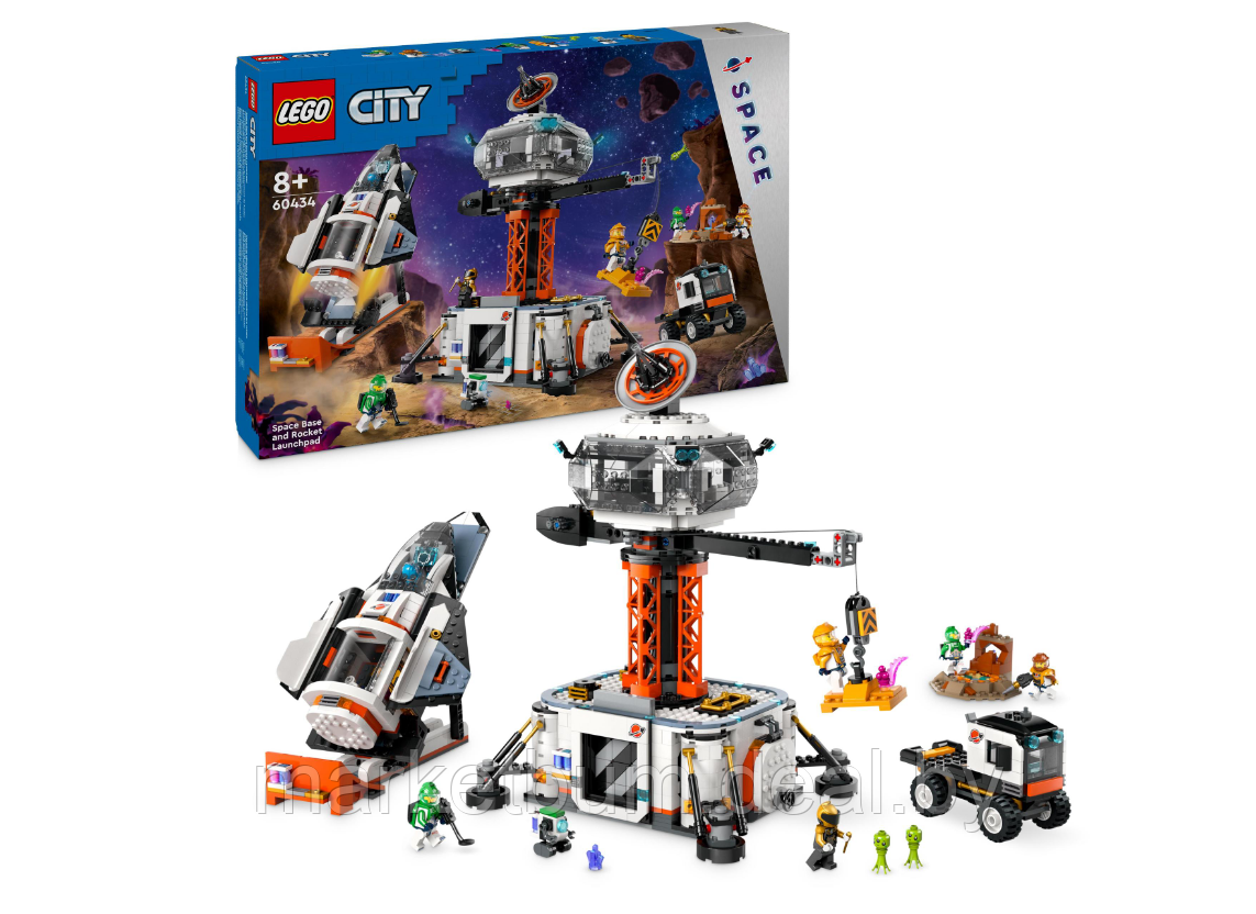 Конструктор LEGO City 60434, Космическая станция и стартовая площадка для ракет - фото 1 - id-p223476324