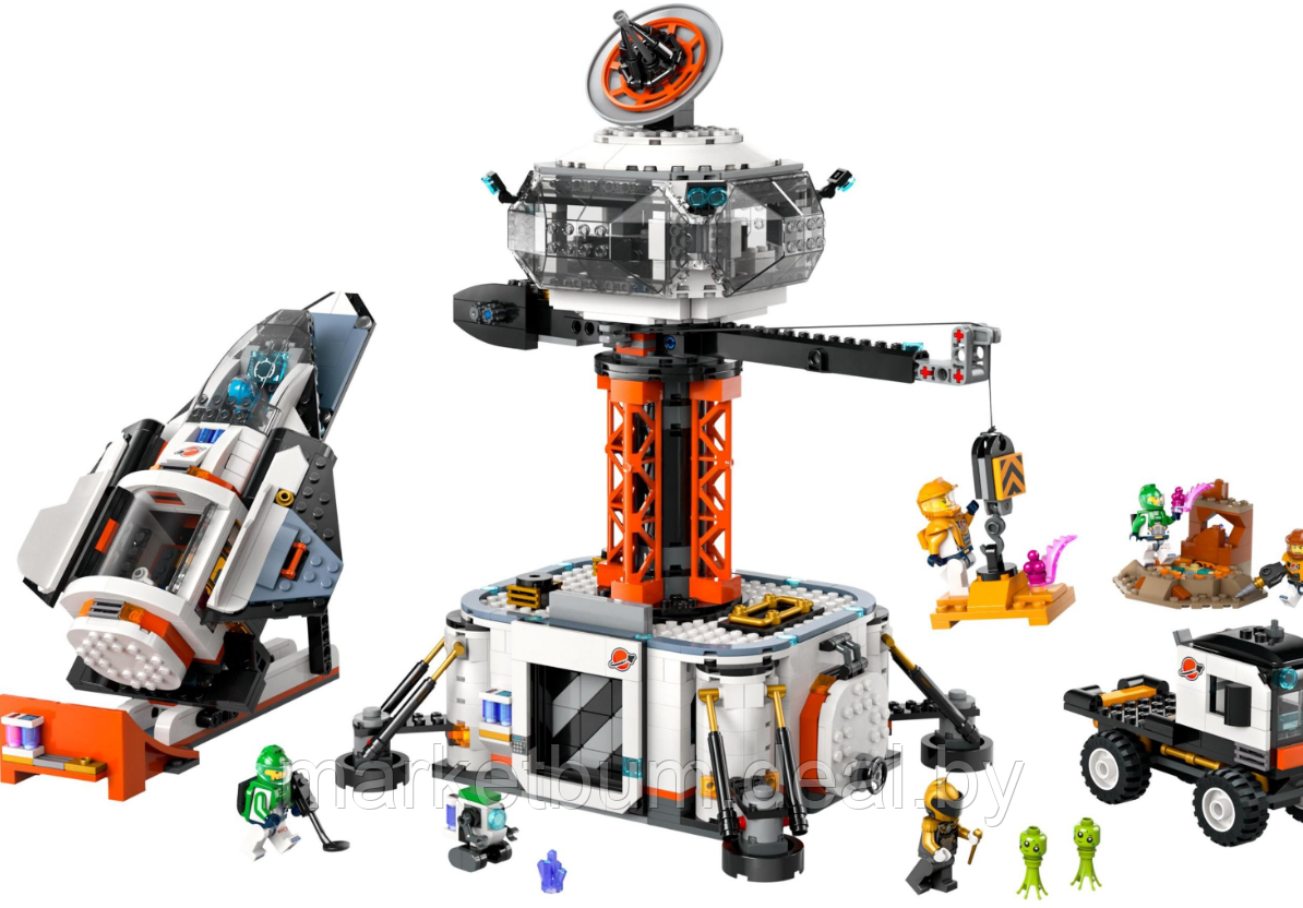 Конструктор LEGO City 60434, Космическая станция и стартовая площадка для ракет - фото 3 - id-p223476324