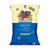 Питательный грунт для цветов Живая земля (Terra vita) цветочный 10 л