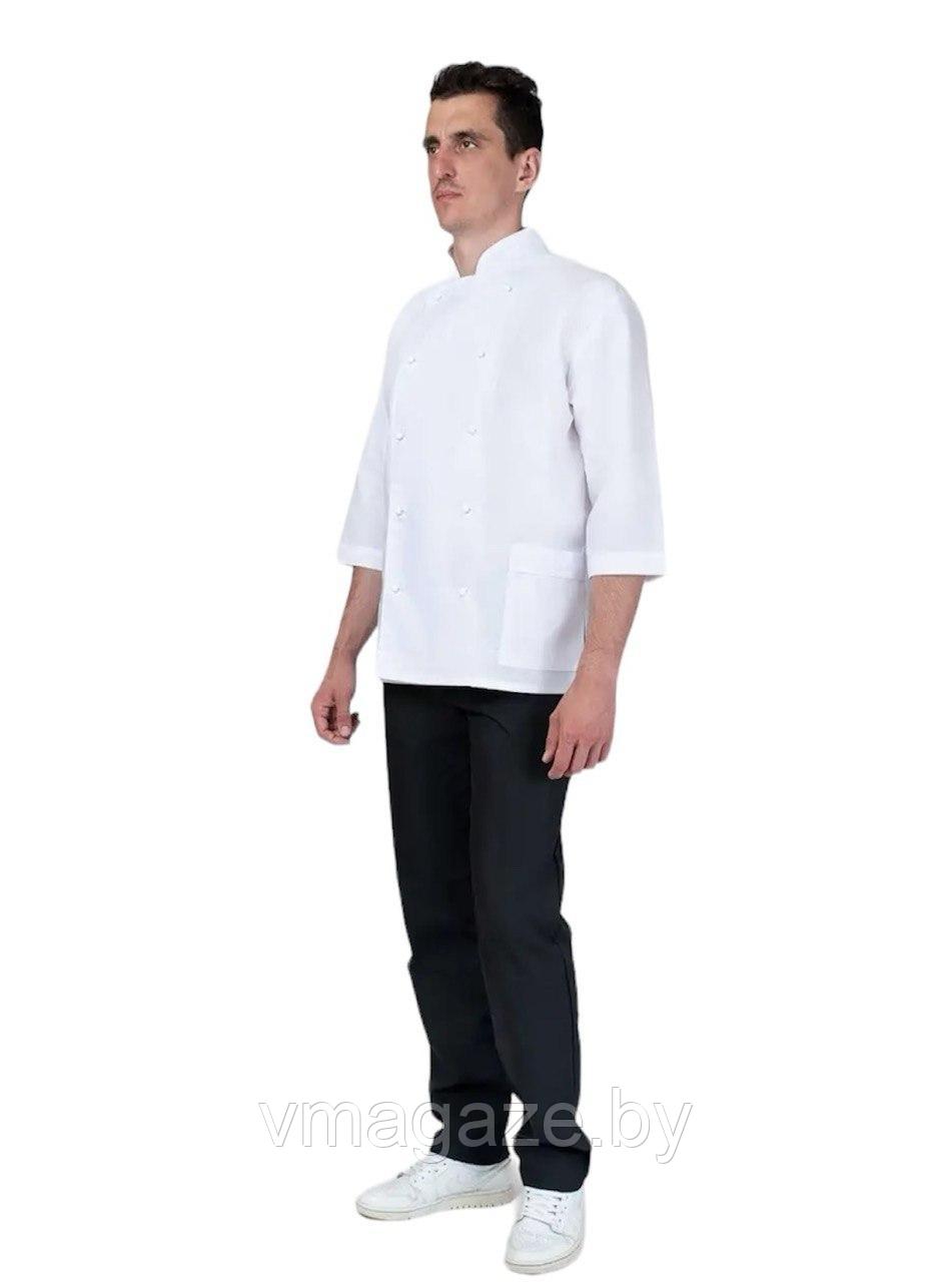 Китель поварской, шеф-повара, унисекс (цвет белый) - фото 2 - id-p223476947