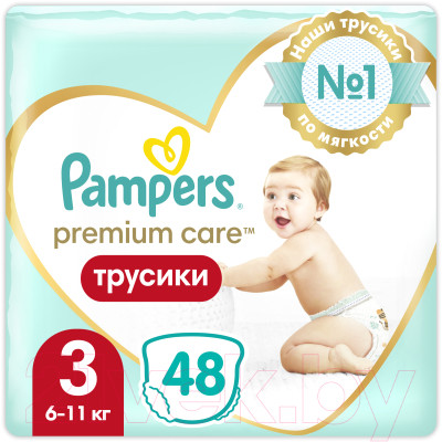 Подгузники-трусики детские Pampers Premium Care 3 Midi - фото 1 - id-p223469118