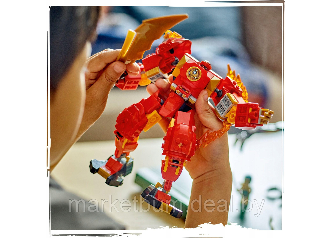Конструктор LEGO NINJAGO 71808, Механический элемент огня Кая - фото 6 - id-p223478798