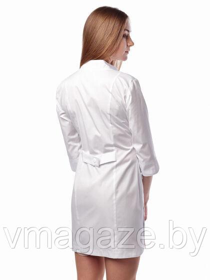 Медицинский халат, женский (без отделки, цвет белый) - фото 3 - id-p176527212