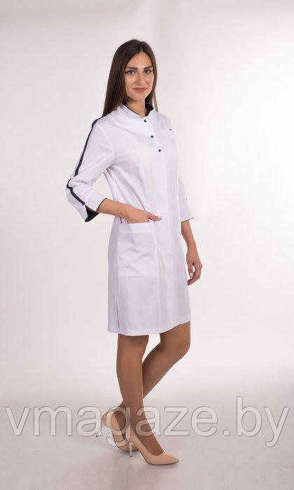 Медицинский халат, женский (без отделки, цвет белый) - фото 5 - id-p176540793