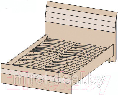 Полуторная кровать Интерлиния Коламбия КЛ-001-2 140 с основанием - фото 2 - id-p223479905