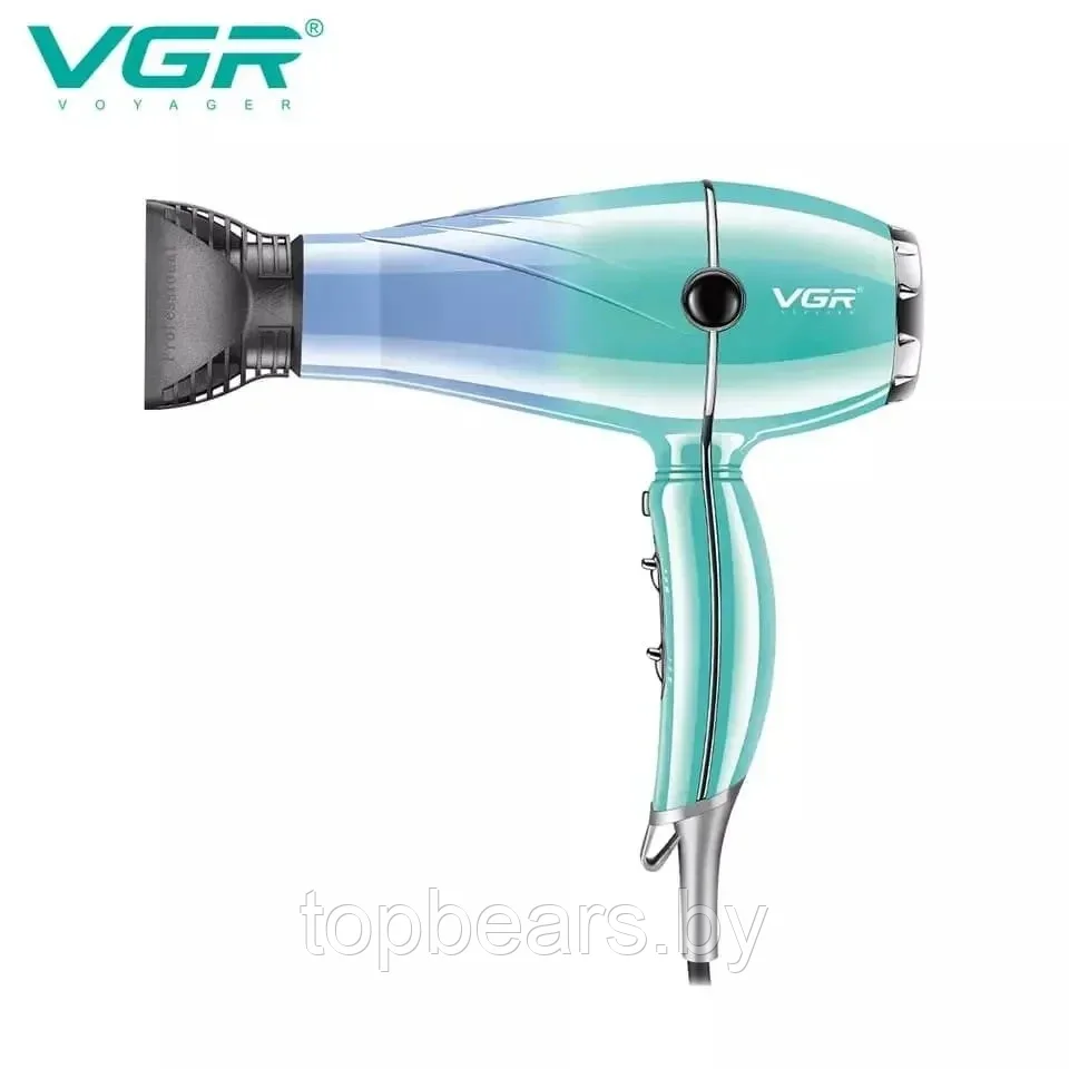 Профессиональный фен для волос VGR V-452 для сушки и укладки волос с двумя насадками 2400W - фото 2 - id-p223480062