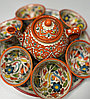 Узбекский чайный сервиз на 6 персон (оранжевый), фото 5