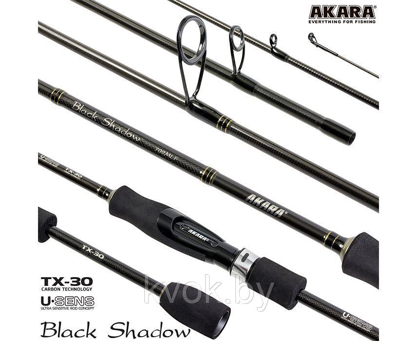 Спиннинг стеклопластиковый штекерный Akara SL1001 Black Shadow 702MLF TX-30 (3.5-10.5) 2.1 м - фото 3 - id-p223480255