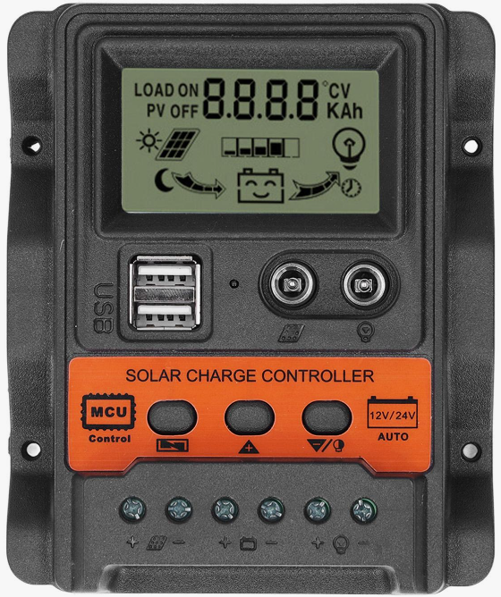 Контроллер заряда аккумулятора от солнечной панели 12/24v 30А - фото 7 - id-p223480331