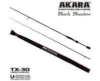 Спиннинг стеклопластиковый штекерный Akara SL1001 Black Shadow 762MLF TX-30 (3.5-10.5) 2.3 м