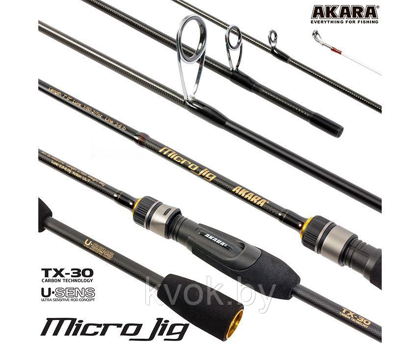 Спиннинг стеклопластиковый штекерный Akara SL1003 Micro Jig 662UL-T TX-30 (0.6-8) 2.0 м - фото 2 - id-p223480687