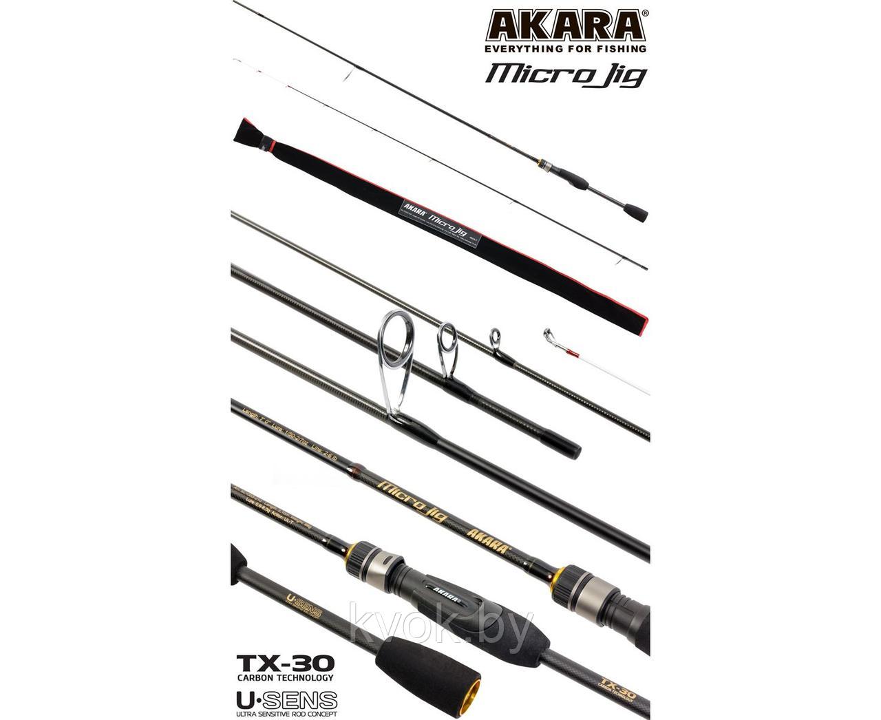 Спиннинг стеклопластиковый штекерный Akara SL1003 Micro Jig 702UL-T TX-30 (0.6-8) 2.1 м - фото 3 - id-p223481239