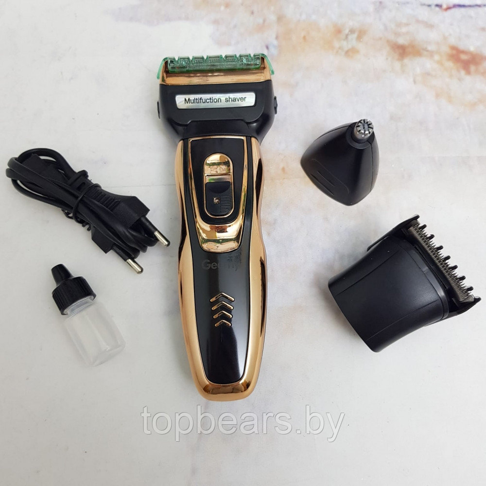 Машинка для стрижки Geemy GM-595 3в1, беспроводной триммер, бритва, машинка для стрижки волос (бороды) - фото 3 - id-p223481900