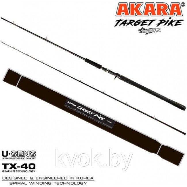 Спиннинг стеклопластиковый штекерный Akara Target Pike H 842 (60-170) 2.57 м - фото 1 - id-p223482630