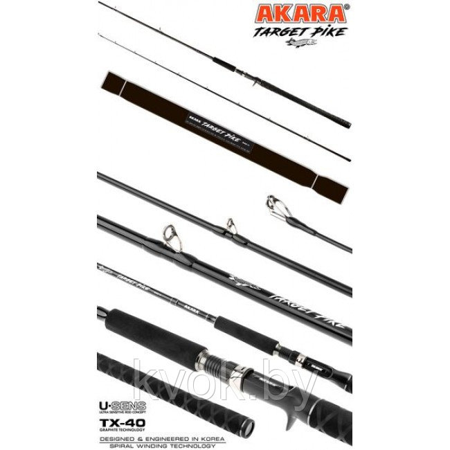 Спиннинг стеклопластиковый штекерный Akara Target Pike H 842 (60-170) 2.57 м - фото 2 - id-p223482630