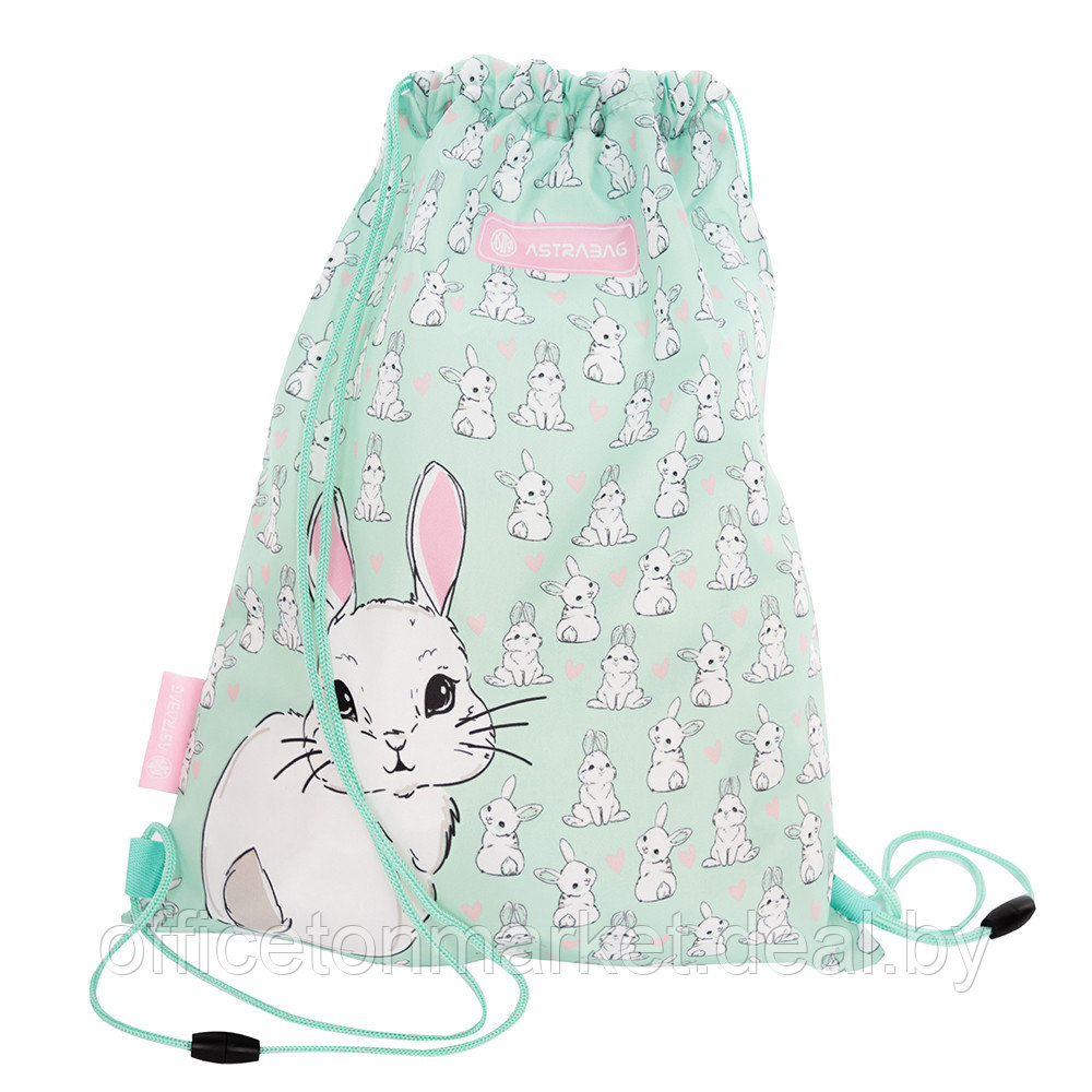 Мешок для обуви "Lovely bunny", 44x33 см, мятный - фото 2 - id-p219561707