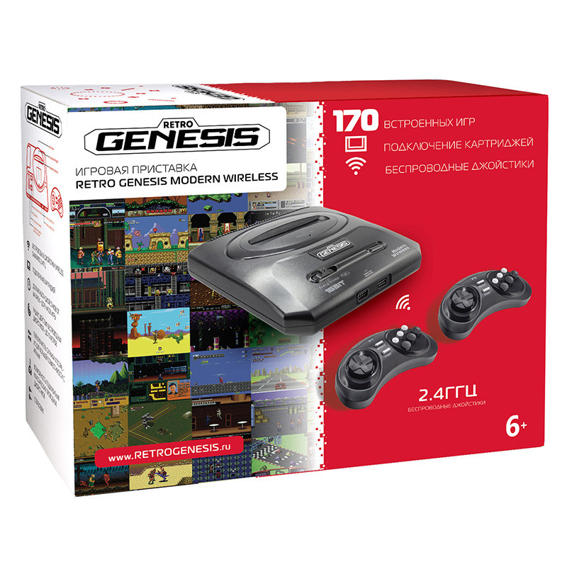 Игровая приставка SEGA Retro Genesis Modern Wireless 16 Bit 170 игр - фото 1 - id-p223488964