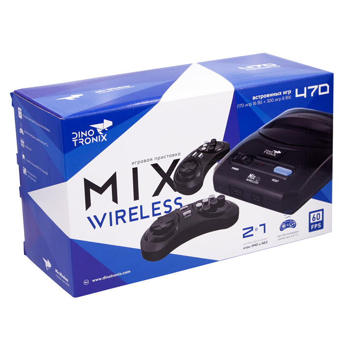 Игровая приставка Dinotronix Mix Wireless (8+16 Bit) 407 игр - фото 1 - id-p223488995