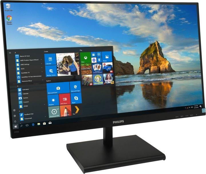 23.8" ЖК монитор PHILIPS 245E1S/00/01 (LCD, 2560x1440, D-Sub, HDMI, DP) - фото 1 - id-p223490311