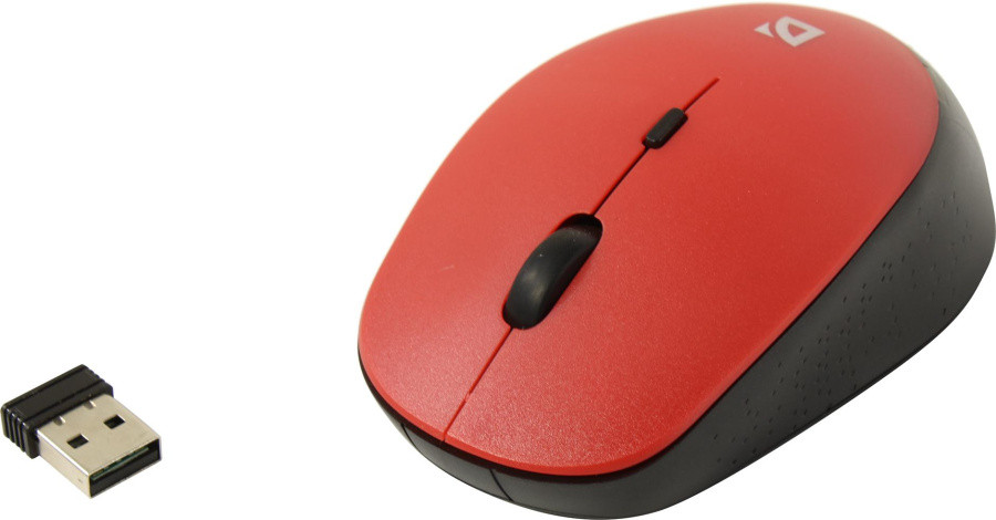 Манипулятор Defender Auris Wireless Optical Mouse MB-027 Red (RTL) USB 4btn+Roll 52026 - фото 1 - id-p216497764