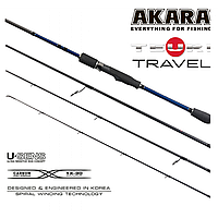 Спиннинг стеклопластиковый штекерный Akara Teuri Travel M (7-21) 2.28 м