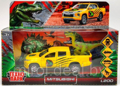 Автомобиль игрушечный Технопарк Mitsubishi с динозавром / L200-12DIN-DINO - фото 5 - id-p223492769