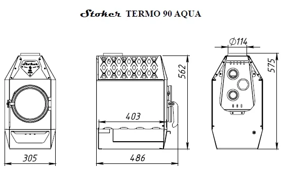 Отопительная печь Stoker TERMO 90 Aqua (2024) - фото 3 - id-p223178205